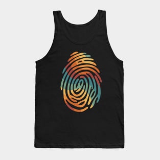 Retro style fingerprint design. Tank Top